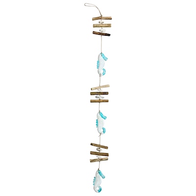 3 x Sea Horse Drift Wood Hanging